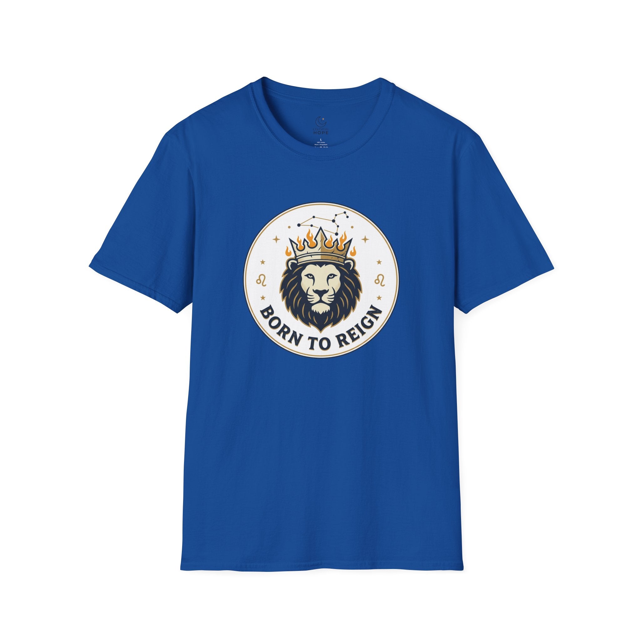 Born to Reign Lion Crown T-Shirt | Leo Zodiac Constellation Tee