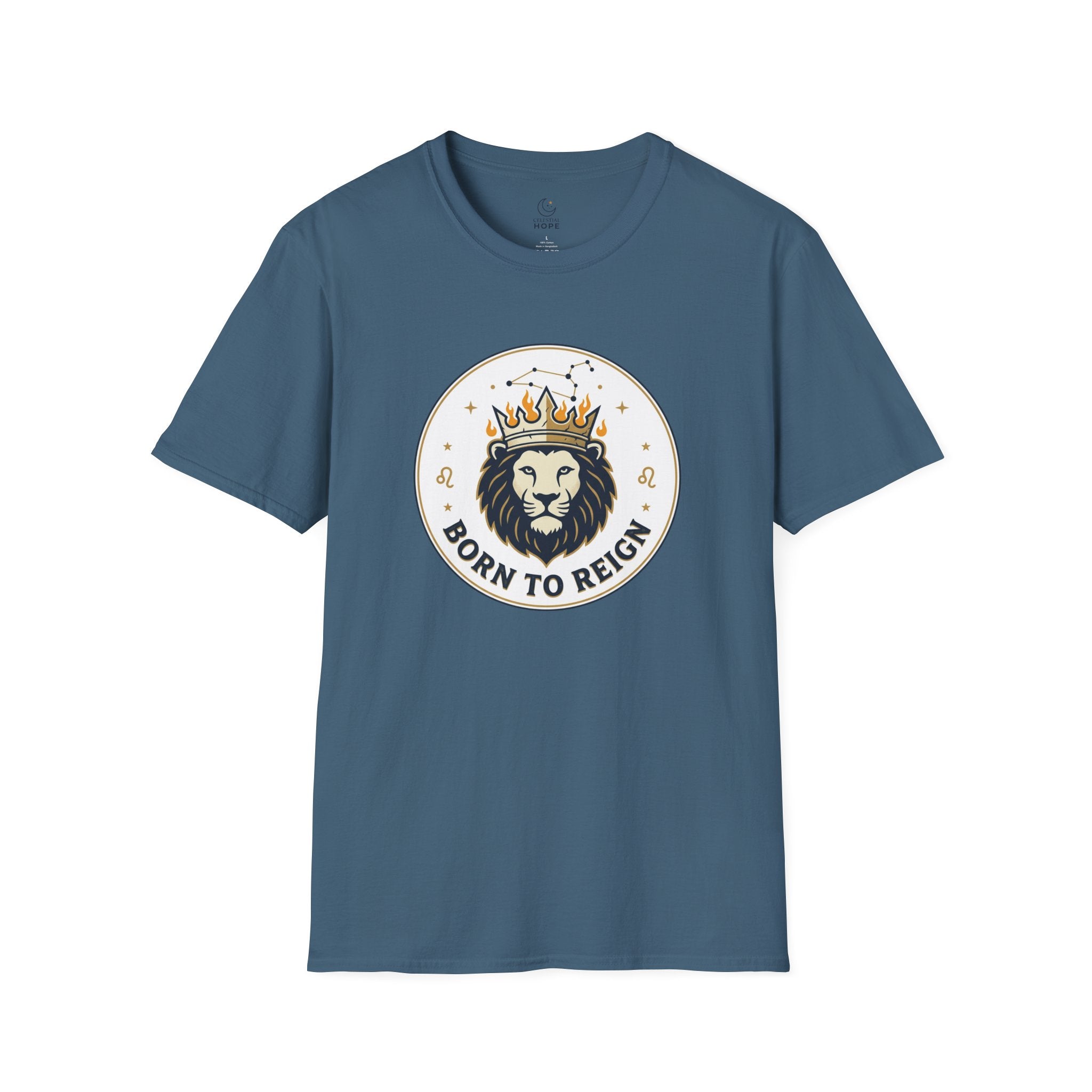 Born to Reign Lion Crown T-Shirt | Leo Zodiac Constellation Tee