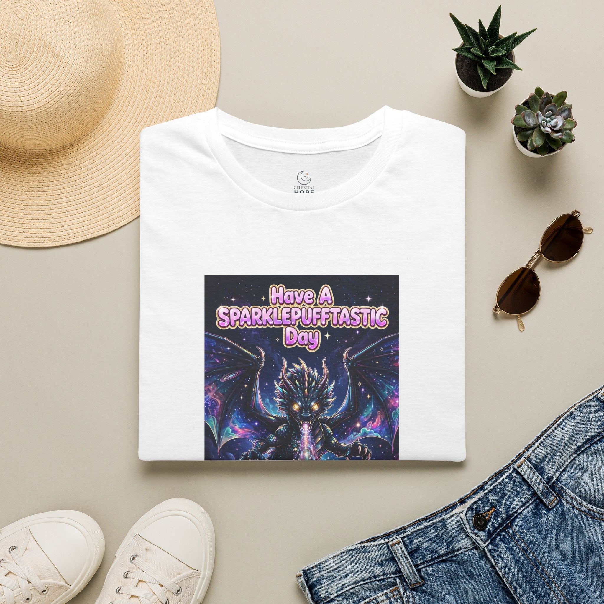 Have a Sparklepufftastic Day T-Shirt | Cosmic Dragon Cute Fantasy