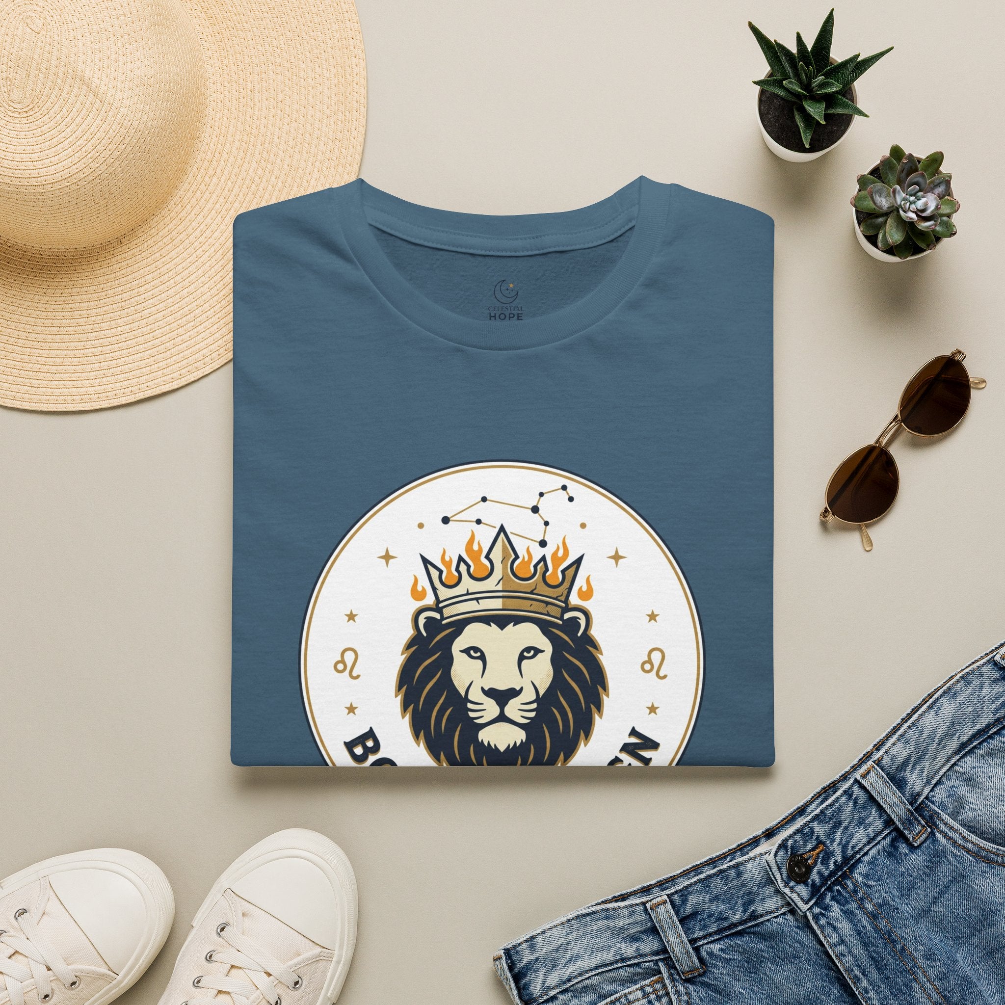 Born to Reign Lion Crown T-Shirt | Leo Zodiac Constellation Tee