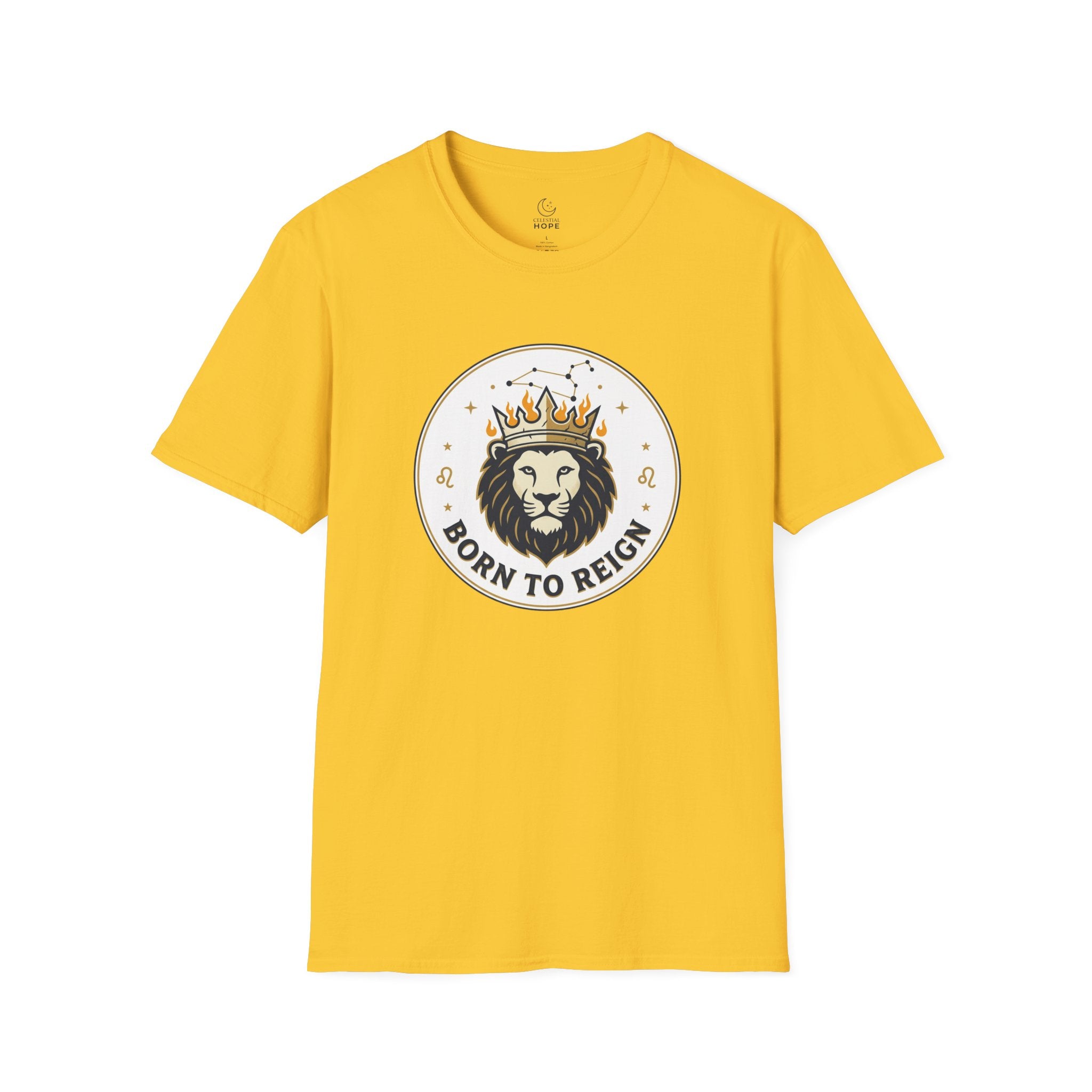 Born to Reign Lion Crown T-Shirt | Leo Zodiac Constellation Tee