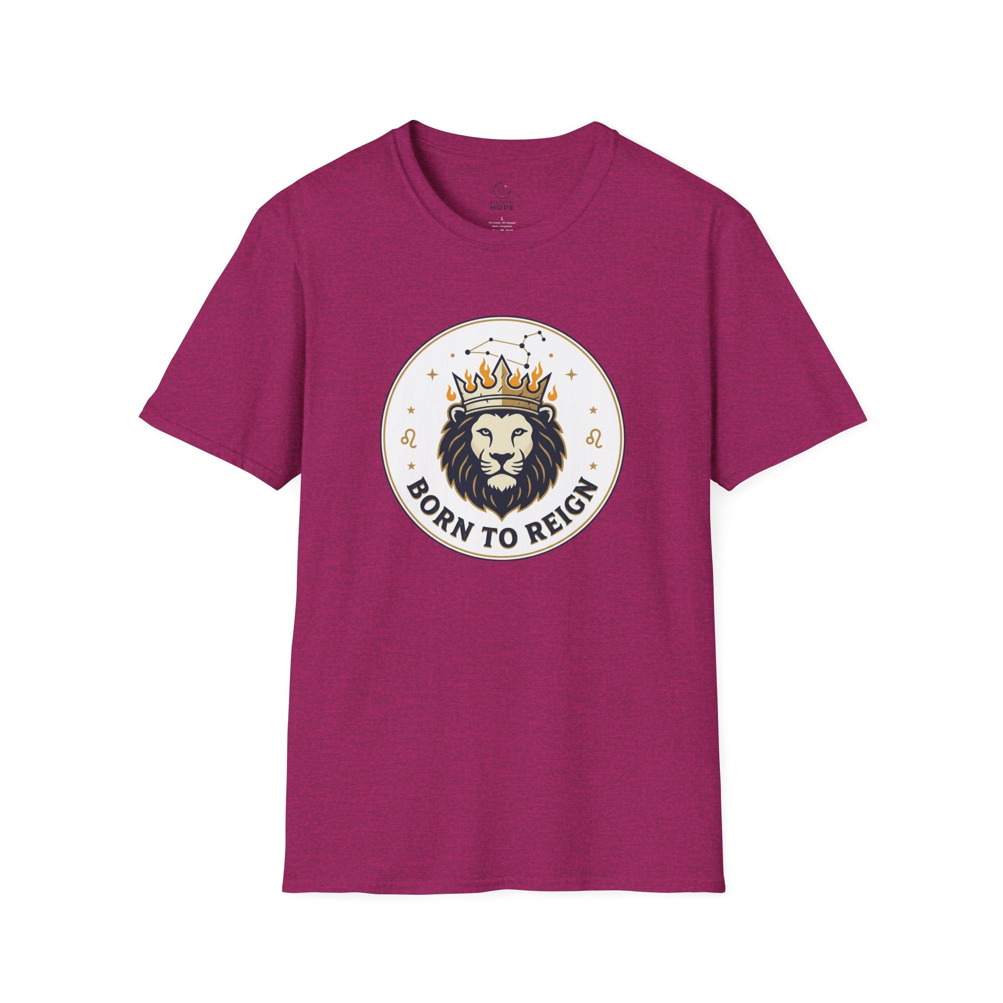 Born to Reign Lion Crown T-Shirt | Leo Zodiac Constellation Tee