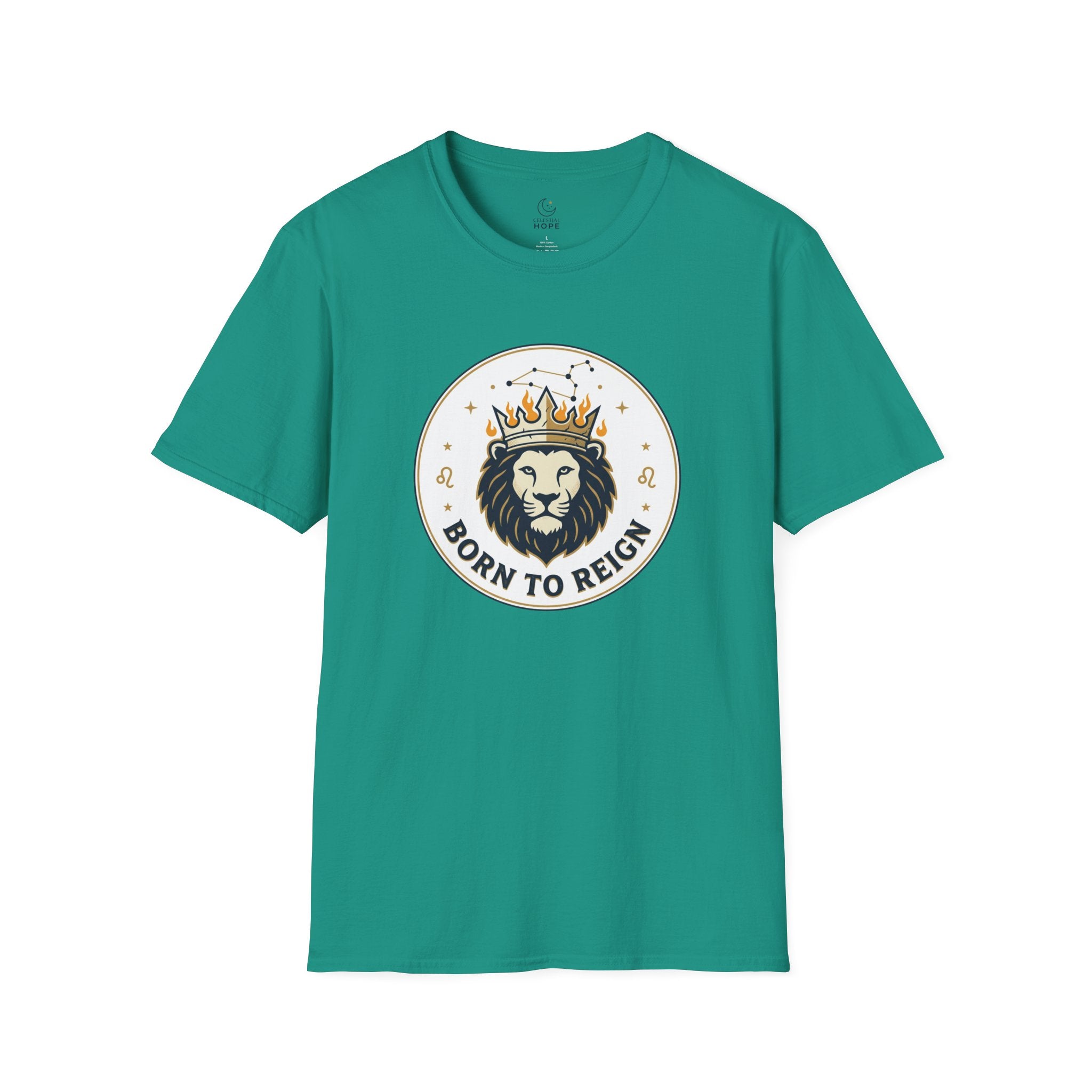 Born to Reign Lion Crown T-Shirt | Leo Zodiac Constellation Tee