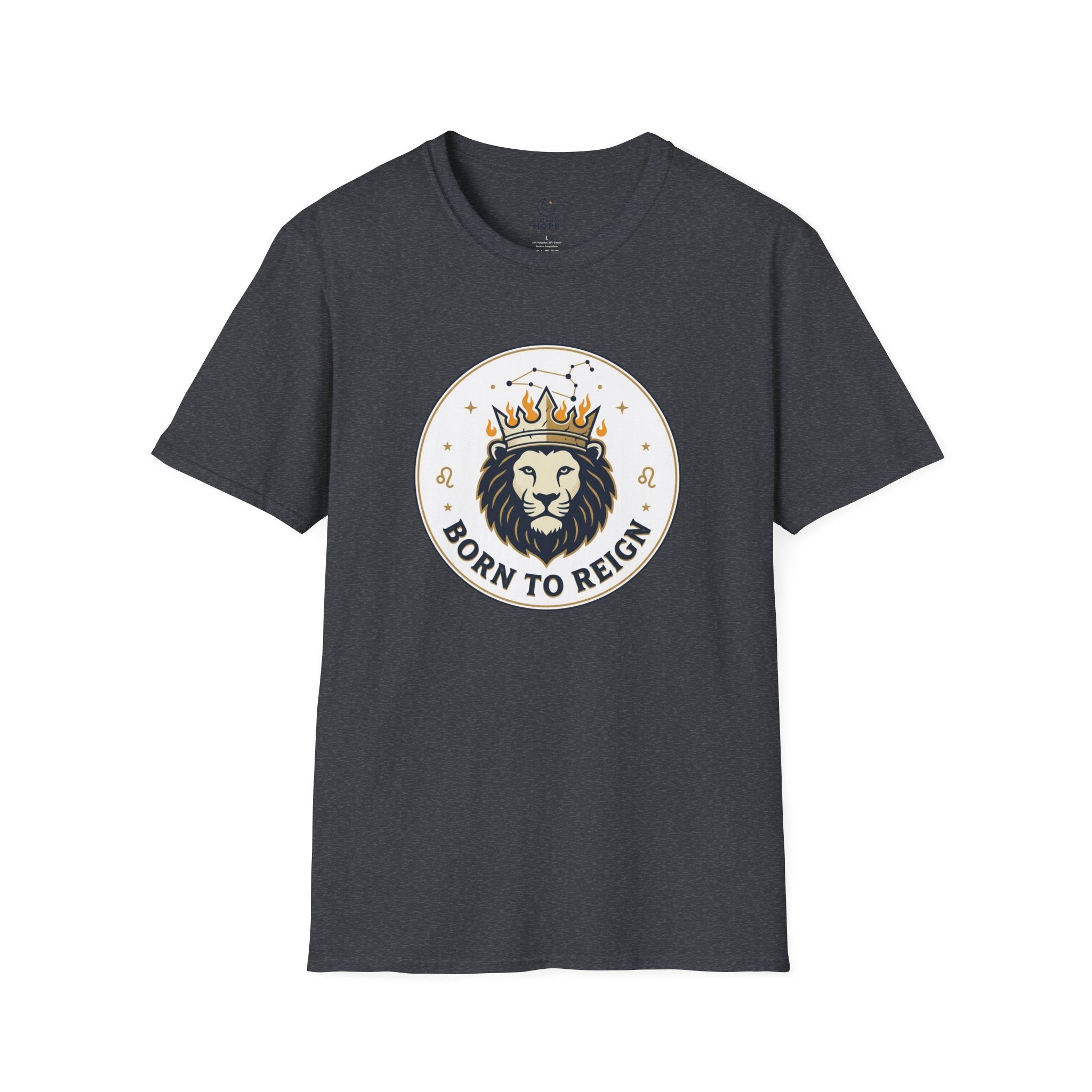 Born to Reign Lion Crown T-Shirt | Leo Zodiac Constellation Tee