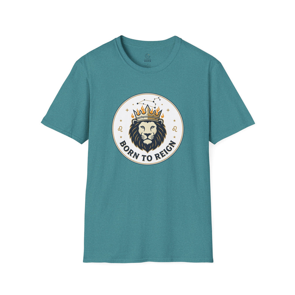 Born to Reign Lion Crown T-Shirt | Leo Zodiac Constellation Tee