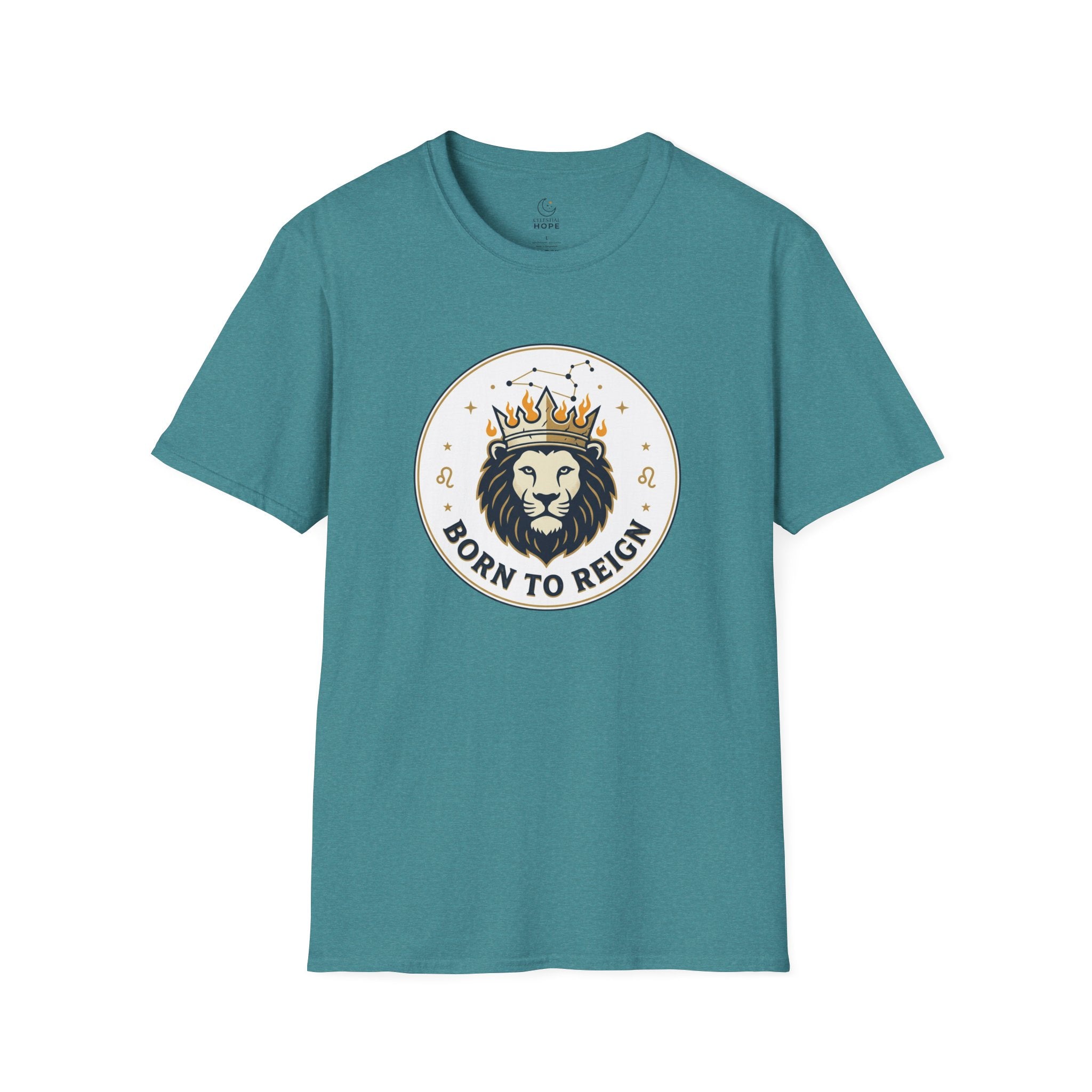 Born to Reign Lion Crown T-Shirt | Leo Zodiac Constellation Tee