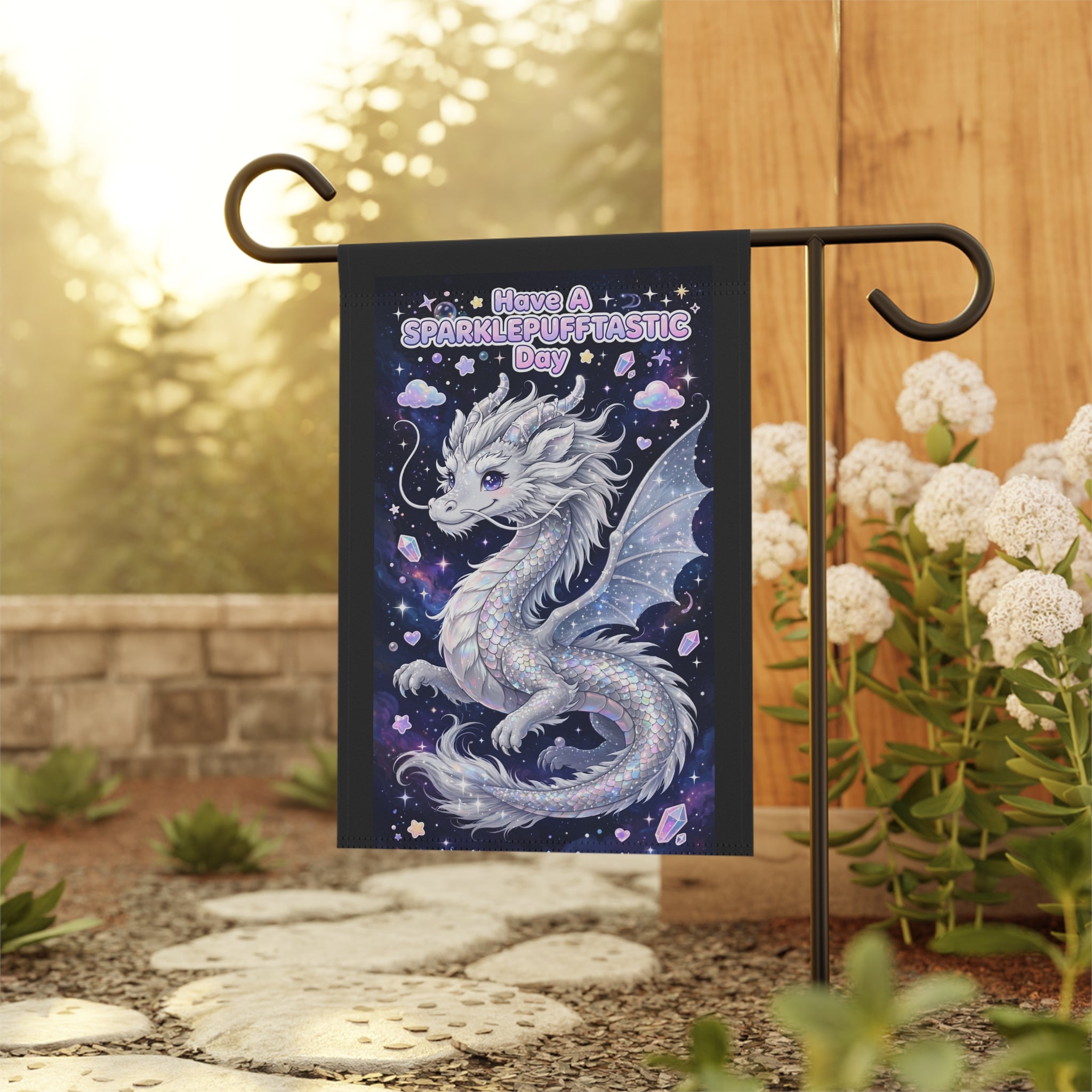 Sparklepuff Dragon garden flag | House Banner, Whimsical Fantasy Decor