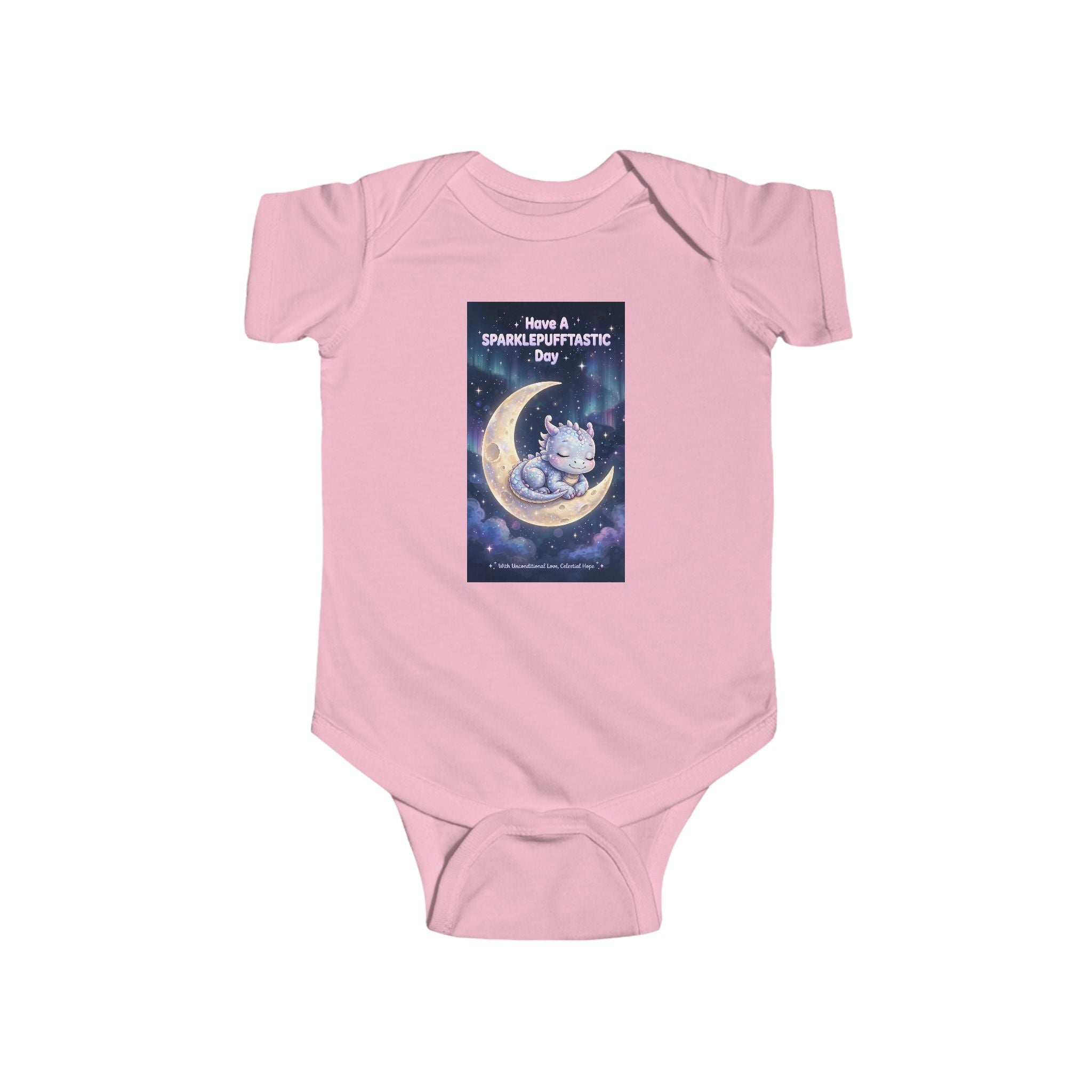Moon Cat Illustration Infant Bodysuit | Sleepy Kitten on Crescent Moon