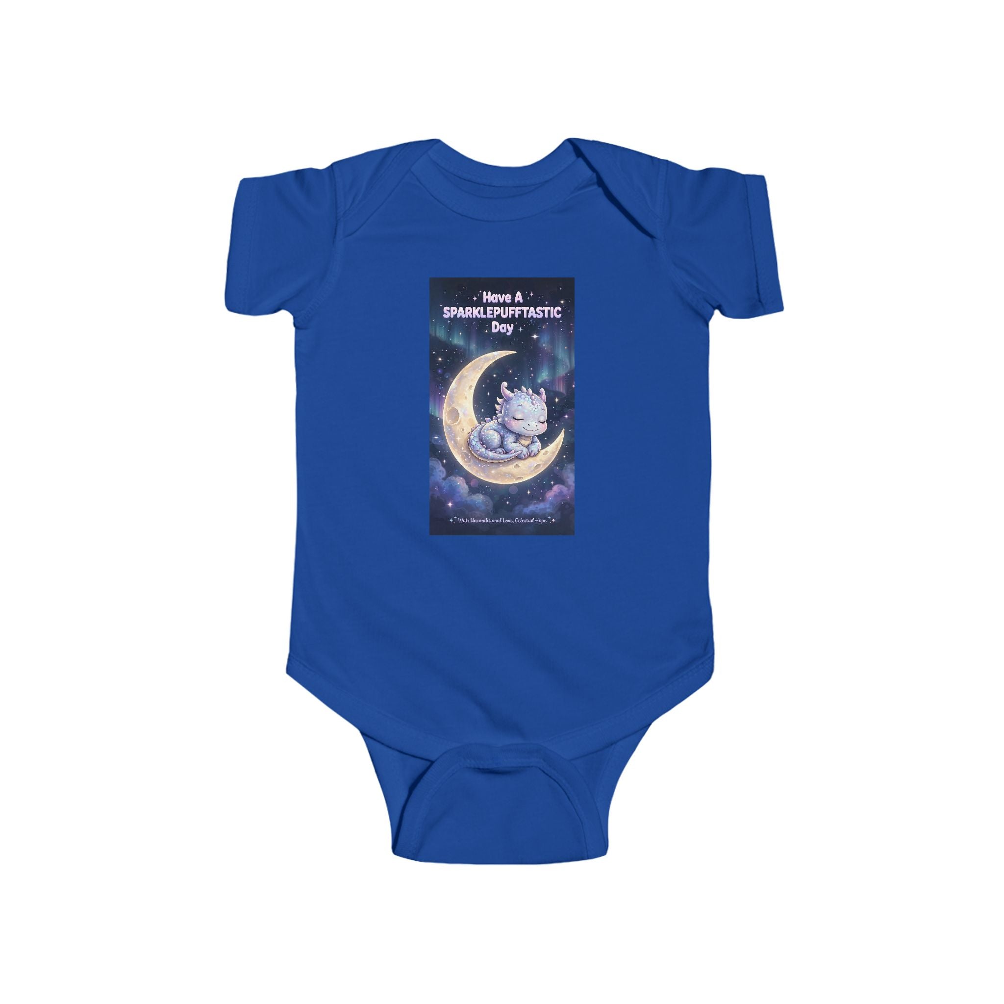 Moon Cat Illustration Infant Bodysuit | Sleepy Kitten on Crescent Moon