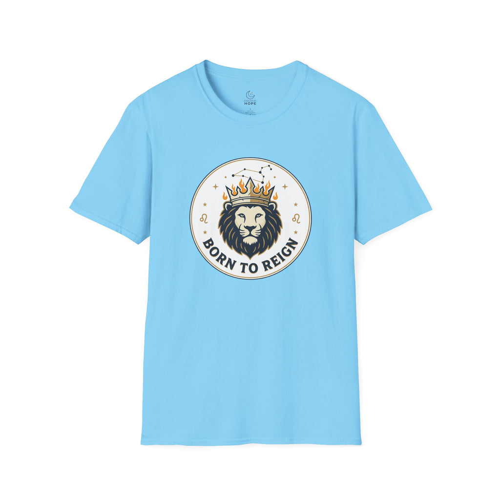 Born to Reign Lion Crown T-Shirt | Leo Zodiac Constellation Tee