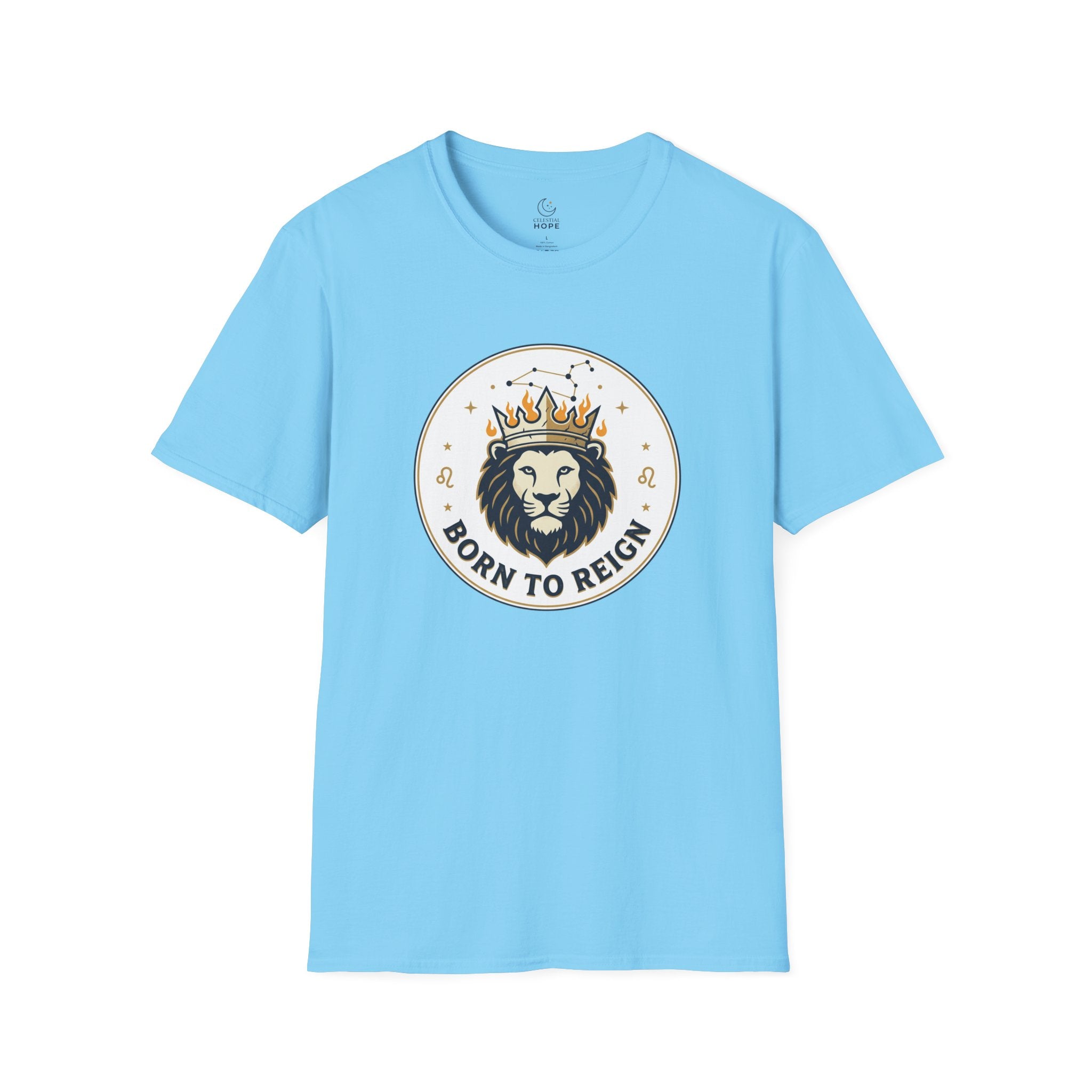 Born to Reign Lion Crown T-Shirt | Leo Zodiac Constellation Tee