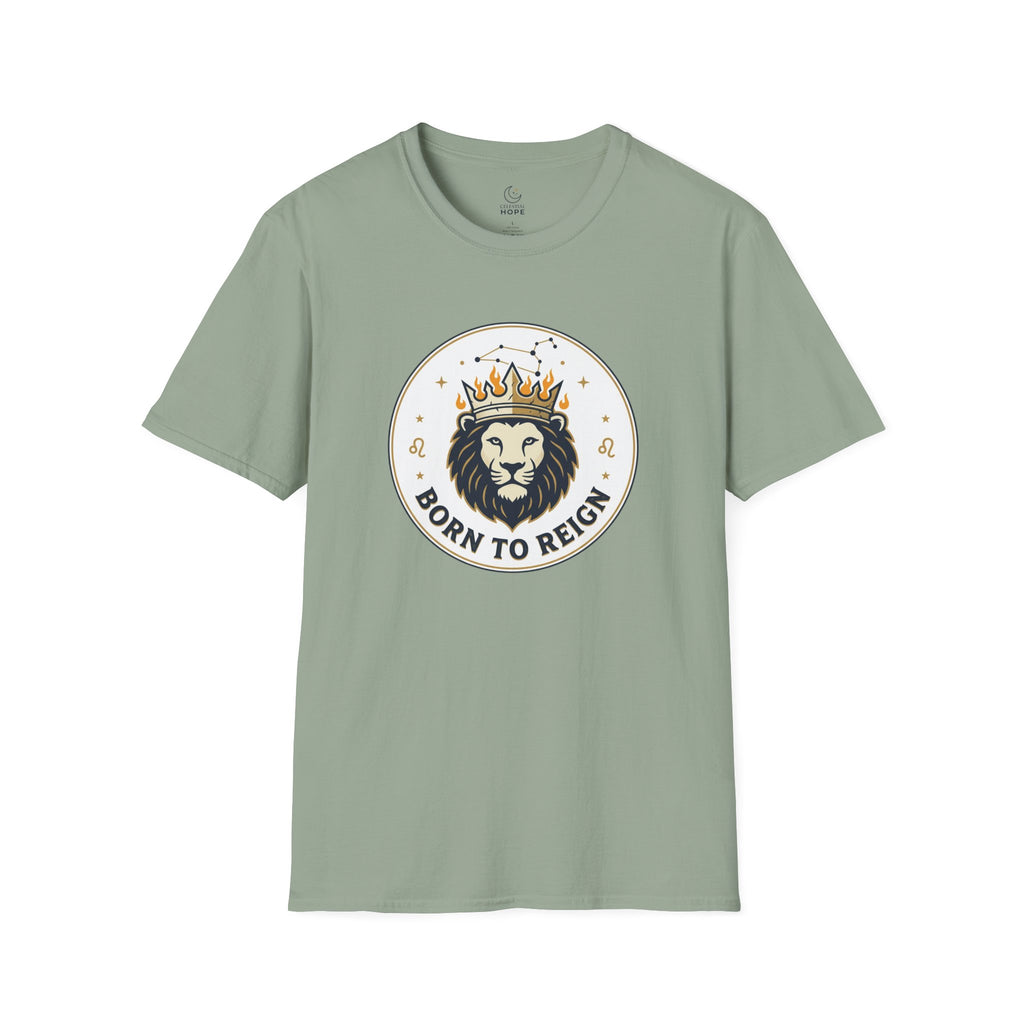 Born to Reign Lion Crown T-Shirt | Leo Zodiac Constellation Tee