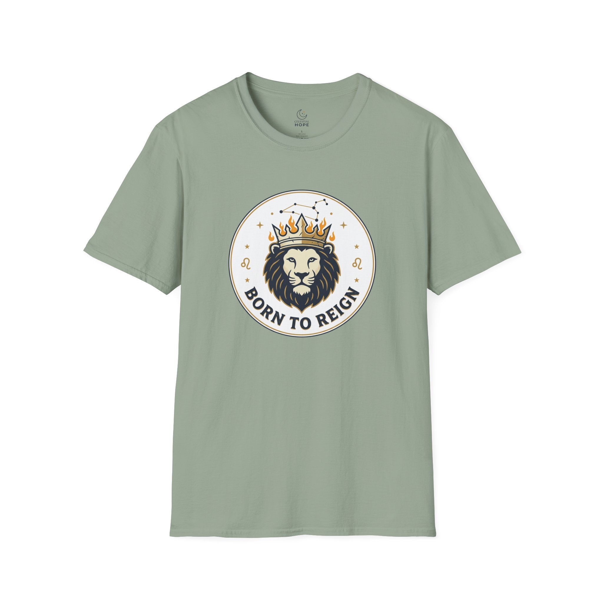 Born to Reign Lion Crown T-Shirt | Leo Zodiac Constellation Tee