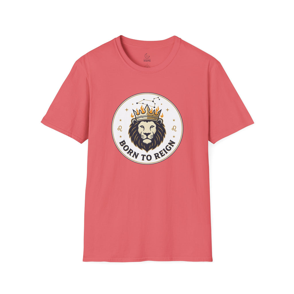 Born to Reign Lion Crown T-Shirt | Leo Zodiac Constellation Tee