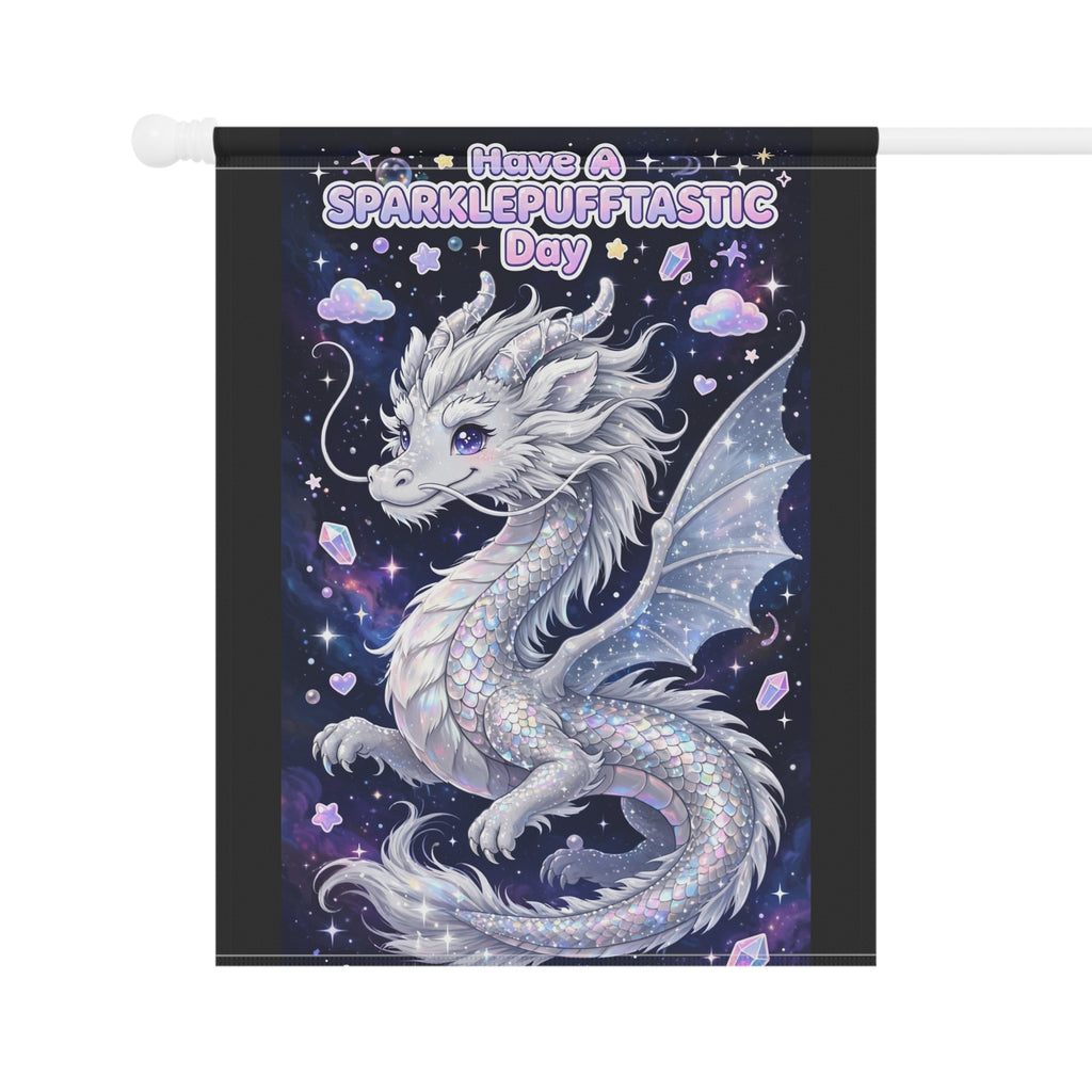 Sparklepuff Dragon garden flag | House Banner, Whimsical Fantasy Decor