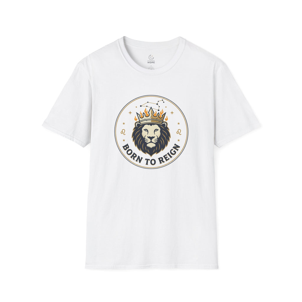 Born to Reign Lion Crown T-Shirt | Leo Zodiac Constellation Tee