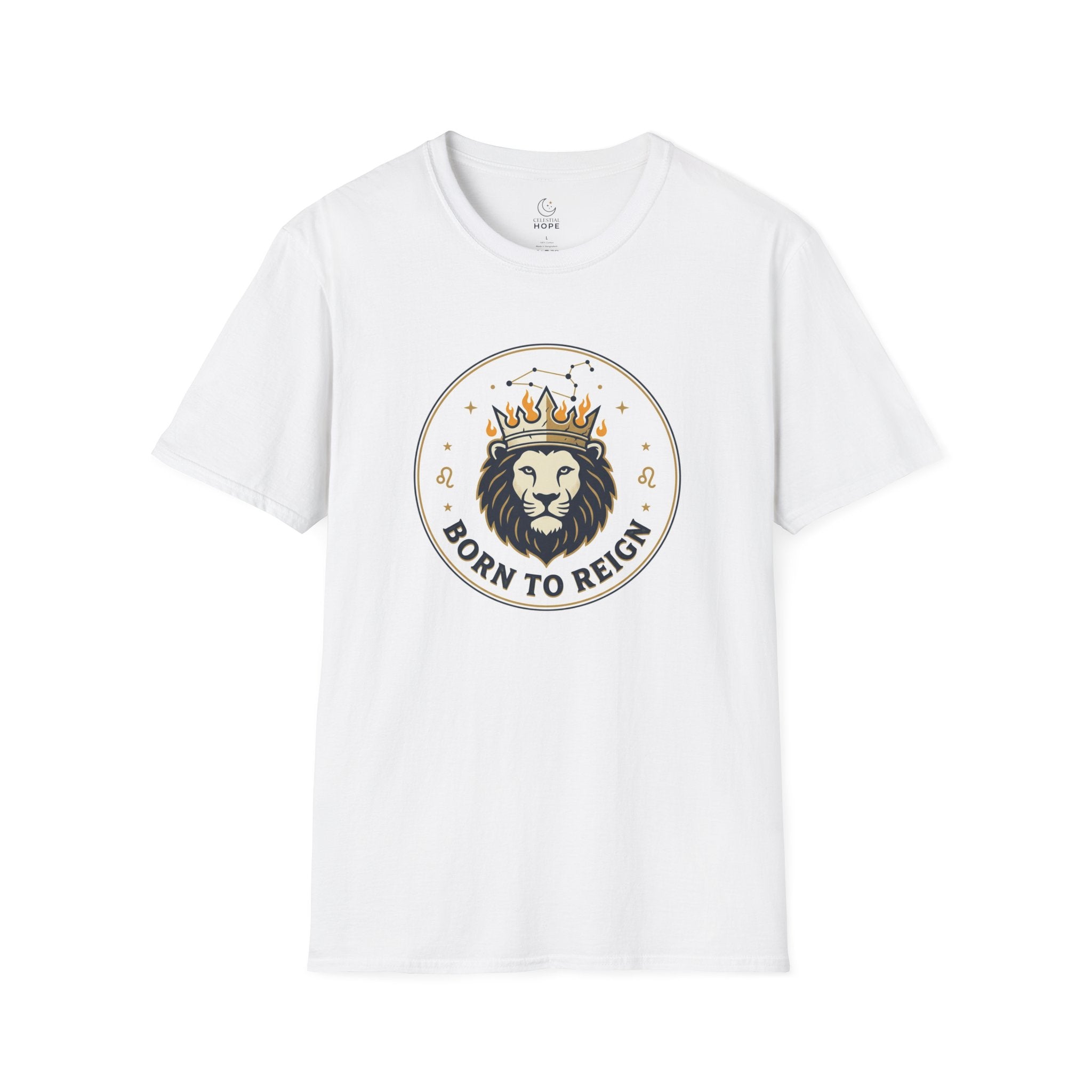 Born to Reign Lion Crown T-Shirt | Leo Zodiac Constellation Tee