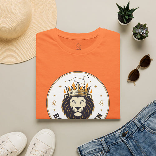 Born to Reign Lion Crown T-Shirt | Leo Zodiac Constellation Tee