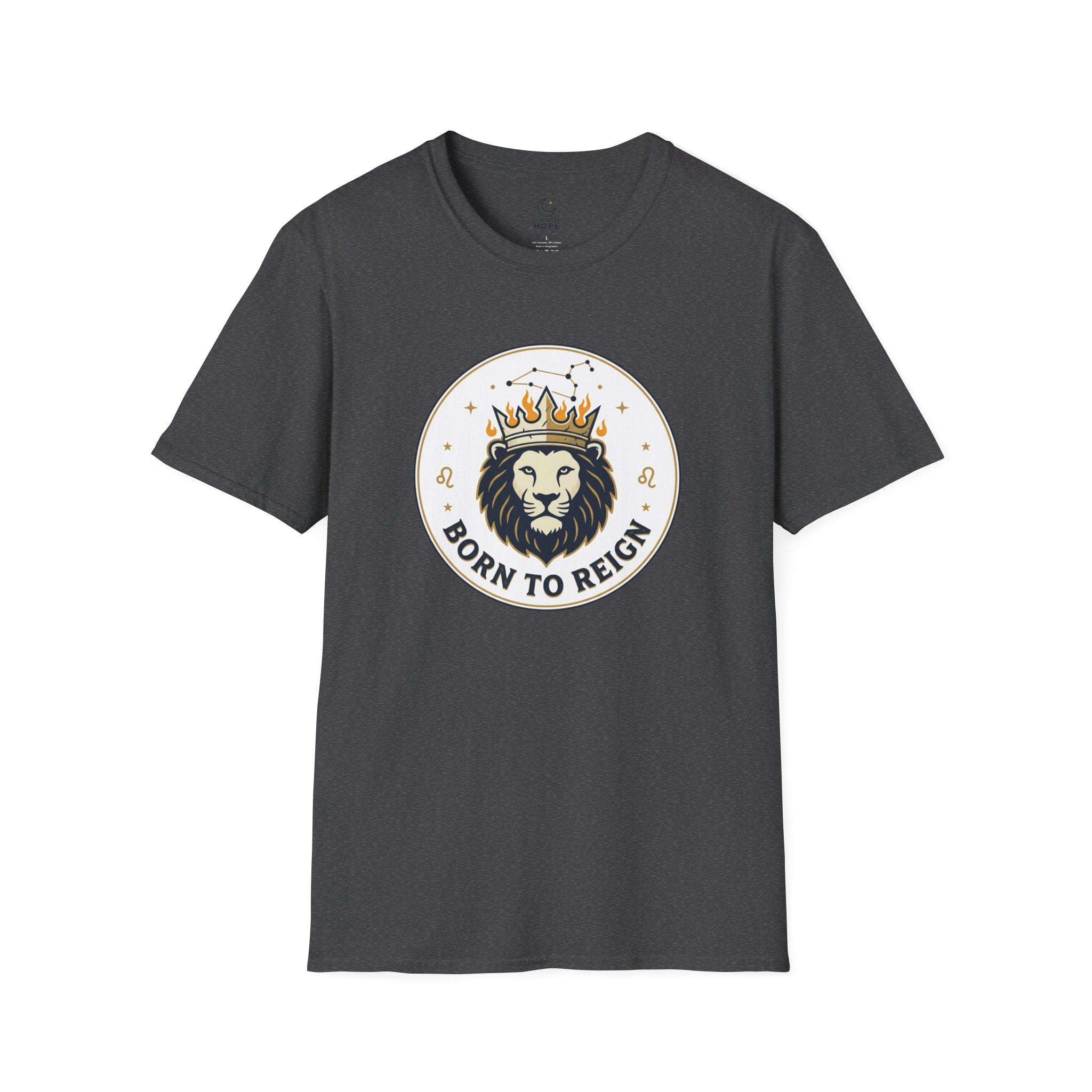 Born to Reign Lion Crown T-Shirt | Leo Zodiac Constellation Tee
