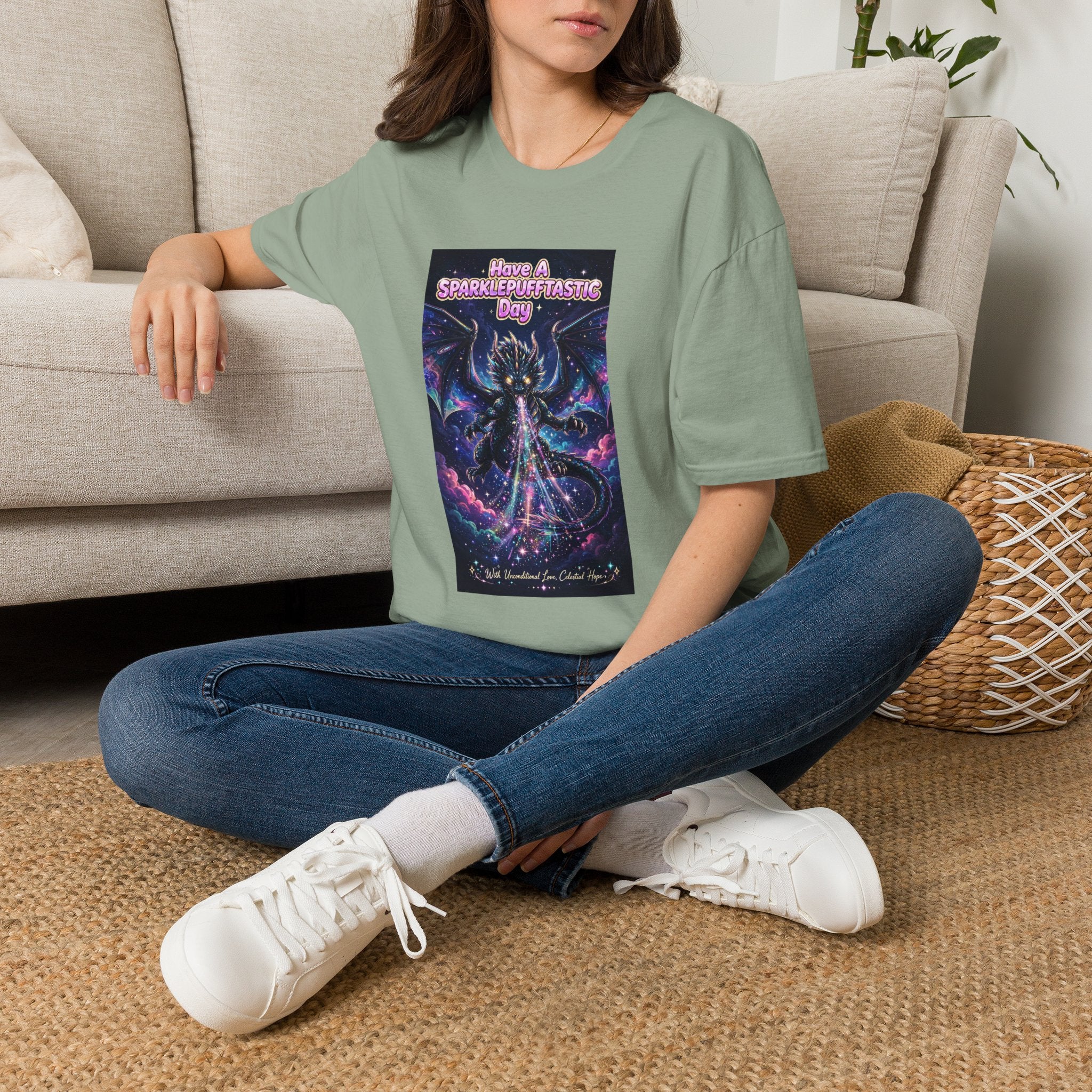 Have a Sparklepufftastic Day T-Shirt | Cosmic Dragon Cute Fantasy